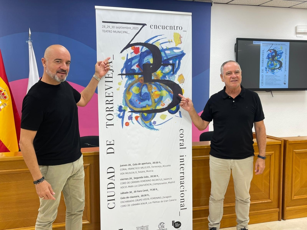 PRESENTADO EL 35o ENCUENTRO CORAL CIUDAD DE TORREVIEJA QUE TENDRA LUGAR DEL 28 AL 30 DE SEPTIEMBRE EN EL TEATRO MUNICIPAL 1