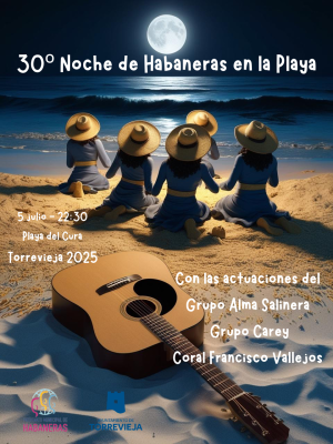 CARTEL 30 NOCHE DE HABANERAS EN LA PLAYA 2025