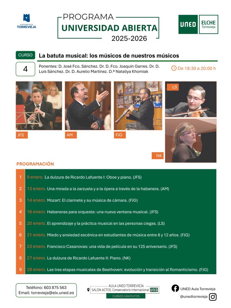 CARTEL CURSO UNED 2026 MÚSICOS